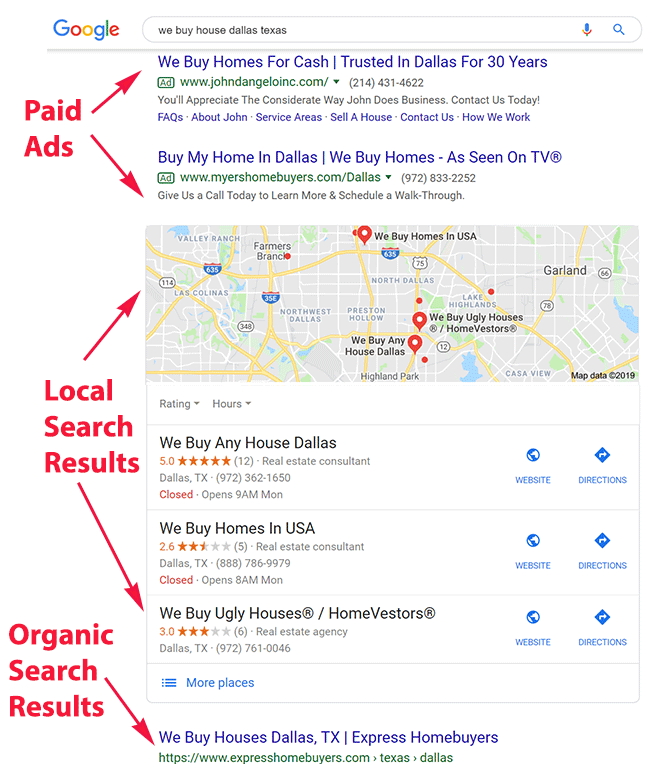 Real estate search results
